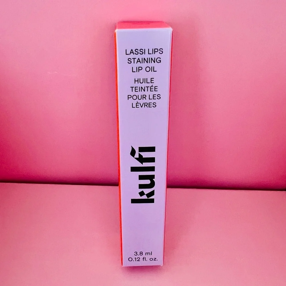 NIB Kulfi Lassi Lips Staining Long-Lasting Moisturizing Lip Oil Guava/Peony Pink